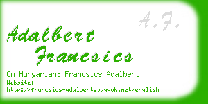 adalbert francsics business card